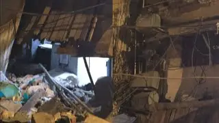 One dead, two injured as part of balcony collapses near Masjid railway station in Mumbai.