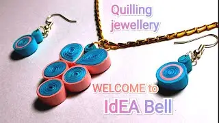 Fancy DIY Paper necklace | Daily Wear Beautiful Paper Quilling Earrings Making | Tutorial #IdeaBell