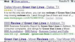 Google Green Movers - Green Van Lines