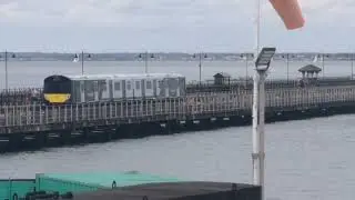 Island line class 484 004 coming out of ryde tunnel to ryde peir