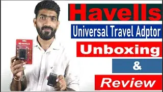 Havells Universal Travel Adaptor with USB Socket II International Adapter II Travel plug adapter II