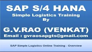 SAP Simple Logistics online Training