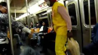 Puerto Rican Michael Jackson & Crack-head Ronald McDonald dance-off on the subway!!!