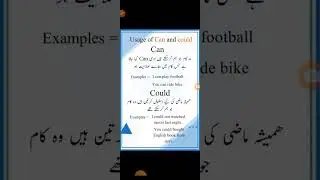 can& could english use #shortsfeed #shorts