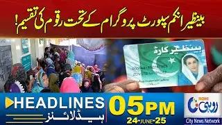 Big News From Benazir Income Support Programme | 5PM News Headlines | 24 June 2025 | Rohi