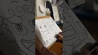 I love it (Drawing cartoon line doodle art)