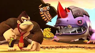 Donkey Kong Country Returns HD - World 6: Cliff (All KONG Letters & Puzzle Pieces)