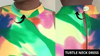 NEW TIPS: How to cut and sew perfekt turtle Neckdress #collar#collarsewingstutorials #turtleneck