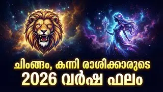 മകം, പൂരം, ഉത്രം, അത്തം,ചിത്ര 1/2 എന്നീ നാളുകളുടെ 2026ലെ നക്ഷത്രഫലം.ചിങ്ങം, കന്നി കൂർ ഫലം