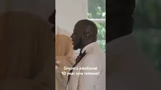 Groom&rsquo;s Emotional 10 year vow renewal! #wedding #love #weddingday #weddinginspiration #marriage