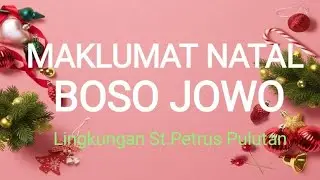 Maklumat Natal Boso Jowo