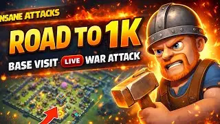 LIVE | War Attacks + Base Visit + League Hits | Rusher Gaming