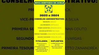 Nova Diretoria da ACELB 2023 e 2024 (Conselho Administrativo, Deliberativo e suplente)