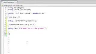 Conventions and Syntax   Unity Official Tutorials