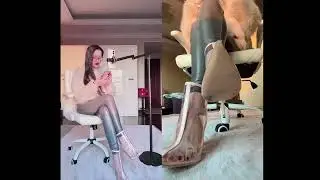 Queen 执老师 Transparent boots so hot(Dual perspective)