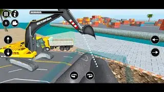 Road construction simulator 3d| jcb excavator truck dumper crain roller| Android gameplay 2025