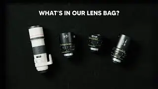 Our Current Cinema Lens Kit stuffed into a Peak Design Travel Backpack