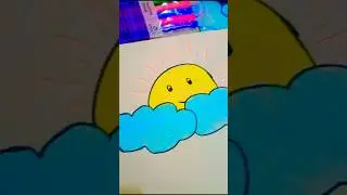 how to make sun with clouds #sun #drawing #clouds #sunrise #beautiful #kids #learning #draw #sunset