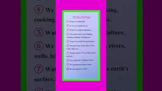 10 Lines On Water in English/Essay On Water in English/Water Essay in English/Paragraph On Water