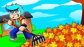 I Can't LEAVE the HOUSE until I CLEAN ALL the LEAVES in Roblox