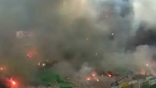 panathinaikos-olympiakos..0AKA 2009-2010 pyro show PAO FANS
