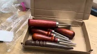 Honoson 6 Piece Leather Craft Tool Set   Includes 4 Edge Beveler, Cutting Knife, Skiving Knife Revie