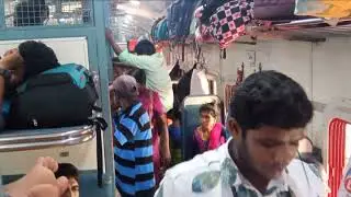 Train ambience sound | people murmuring in train at railway station - train journey | live sounds
