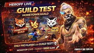 LIVE GUILD TEST | TARGET 1000 SUBCRIBER | SOLO VS SQUARD | HEROFF | FREE FIRE LIVE | WATCH PARTY |