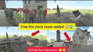 How to add Free fire clock tower in Indian theft Aura simulator game 🤯😱 All Free fire character Link
