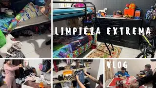 Limpieza extrema del cuarto de mis hijos✨MOTIVATE A LIMPIAR| vlog