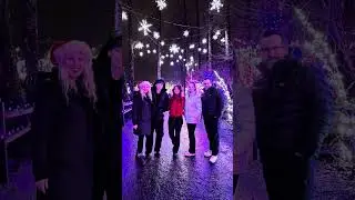 Winter light display in Coquitlam at Lafarge Lake