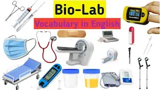 Bio Lab vocabulary with pictures or biological laboratory equipments with name and pictures