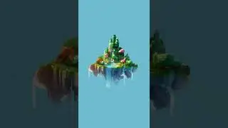 Floating Island #fantasy #sky #island #magic #3d