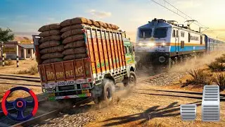 Train vs Truck 😱 | Railway Track par Phasa Overloaded Truck | Indian Vehicle Simulator 3D