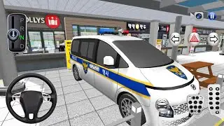 Police van in rest area | 3d driving class simulator | android gameplay