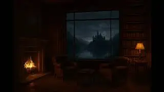 1 Hour Cozy Fireplace Study Ambience | Crackling Fire, Calm Background for Reading & Focus