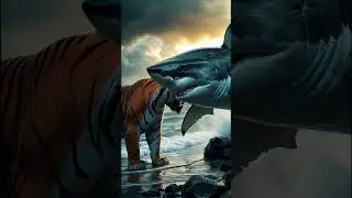 SHARK PLUS TIGER #shorts #hybrid #hybridanimals