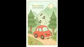 The car and the cloud of smoke. #childrensstory#moralstory#happykids#positivemessage