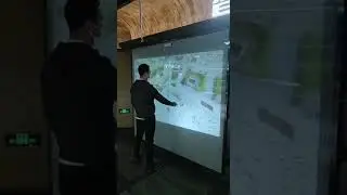 rear projection glass mapping interactive finger touch use laser touch technnology 2mm touch level