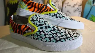 Custom Vans Classic Slip On Shoes (u paint/leopard/zebra) bySiloé