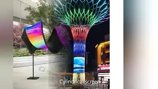 Custom led letter screen curved round cylindrical column foldable flexible led display