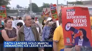 Faith leaders lead prayer march at Naval Station Great Lakes, demand ICE agents leave Chicago area
