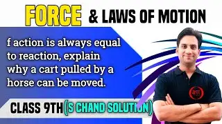 If action is always equal to reaction, explain why a cart pulled by a horse can be moved.