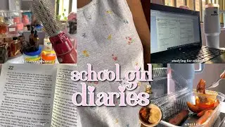 *realistic* after school girl diaries 🧸📝🍵 productive, self care, what I eat, studying, cozy night