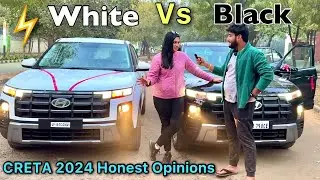 😳 GENERAL PUBLIC REACTION ON NEW CRETA 2024 FACELIFT ⚡️ White vs Black ⚡️