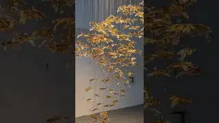 Handmade Murano Glass Lighting Indoor Light Maple Leaf Chandelie