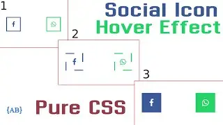 Social Icon Hover Effect | HTML & CSS | AB Coder