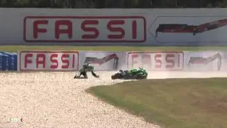 2014 WSBK RACE 1 Highlights - Round 1 Australia