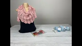 Lenço em crochê Luar Círculo
