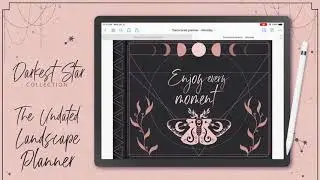 Darkest Star undated landscape digital planner flip through - See what's inside!